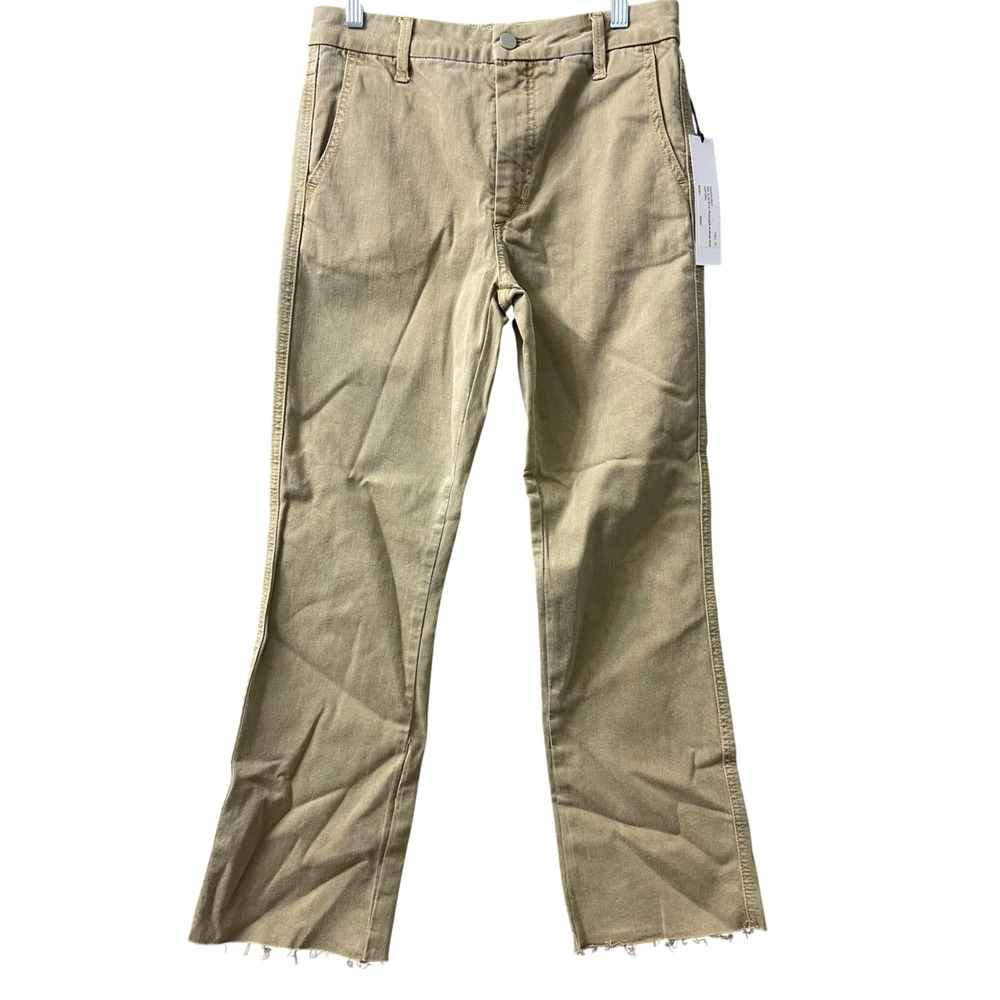 Joes Jeans The Slim Kick Trouser Raw Hem Khaki Uniform NEW (28)